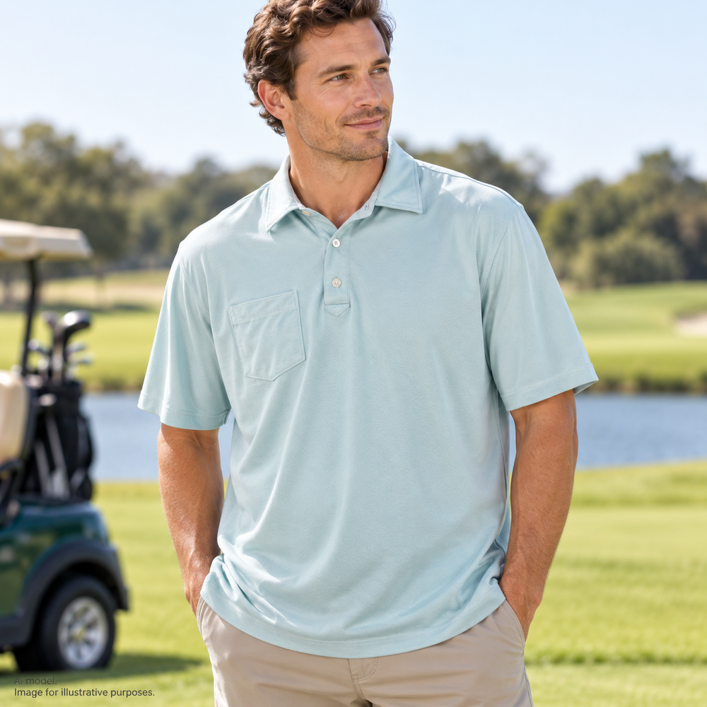 FootJoy Polo Shirt Mens Large Golf Performance Stretch Pocket Lightweight